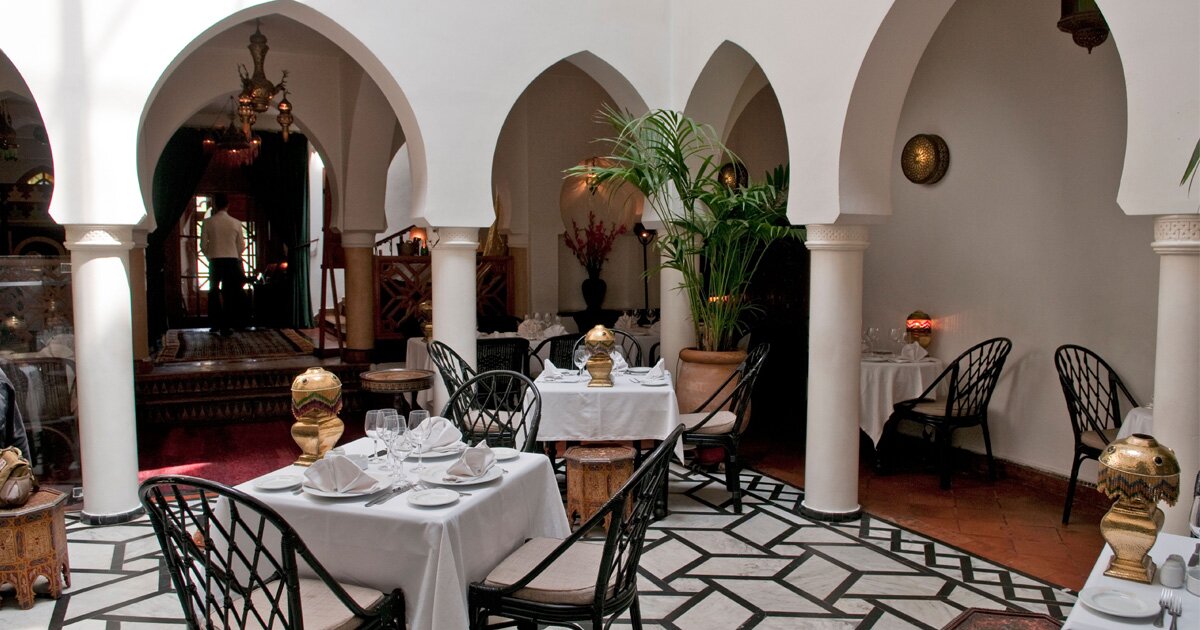 interior of the restaurant in casablanca